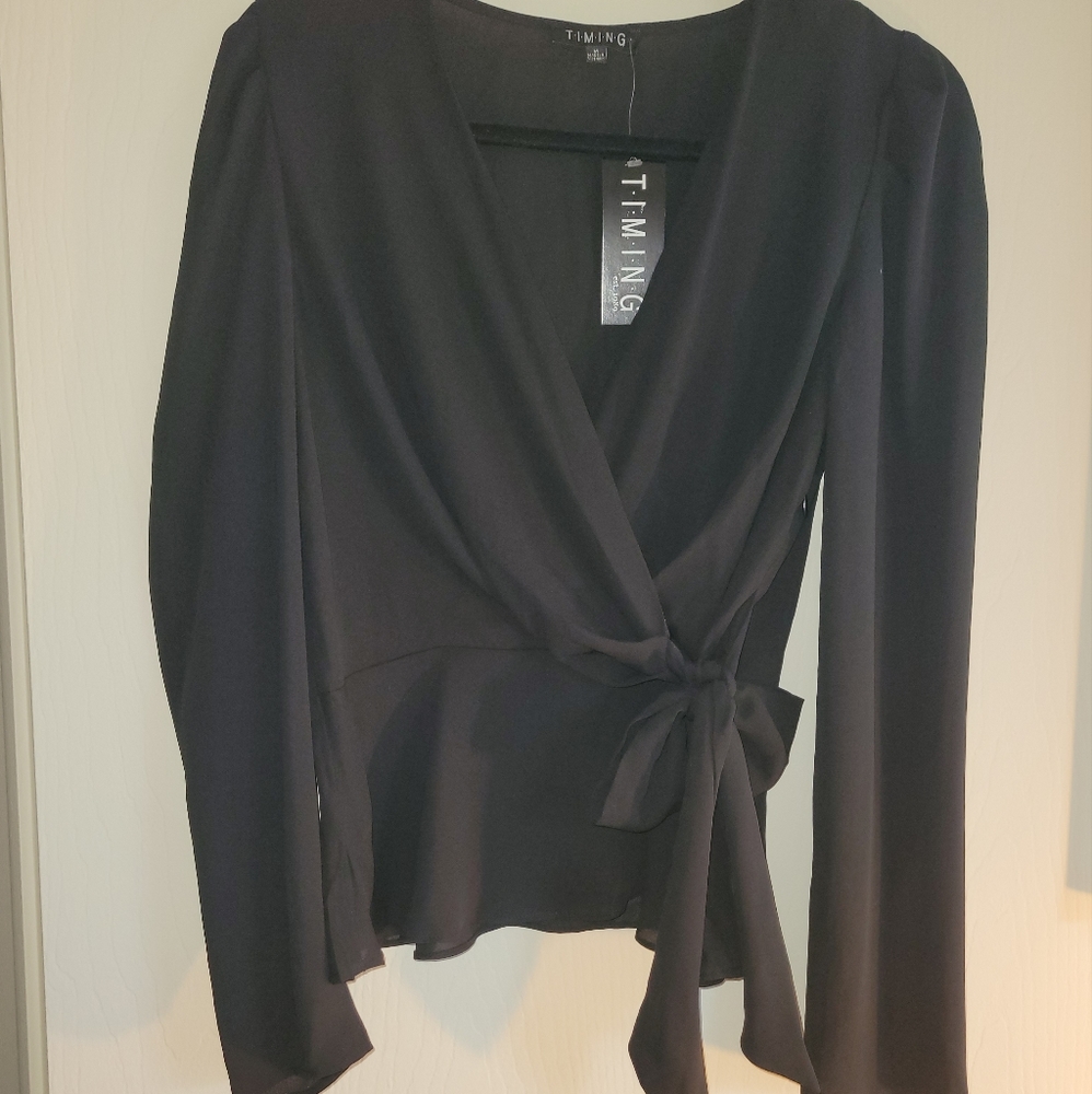 Timing, Medium, Black, Blouse